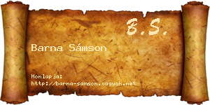 Barna Sámson névjegykártya